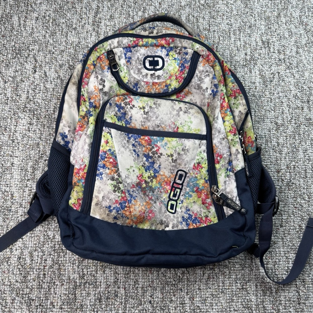 OGIO Laptop Backpack Bag Floral Multicolor School Work College - READ